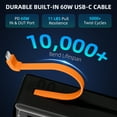 thumbnail image 3 of Froura 27000mAh Portable Power Station, Power Bank with AC Outlet, 60W USB-C for Laptop, Outdoor Camping Hiking, Black, 3 of 9