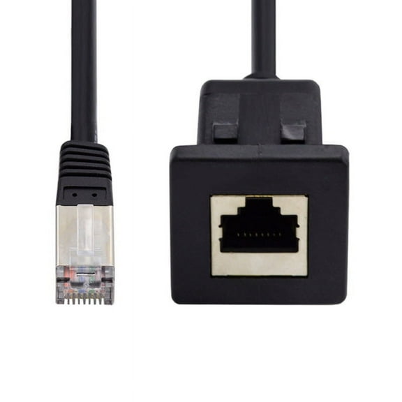 FVH Waterproof Dustproof Latch Locking CAT6 RJ45 Male to Female Lan Ethernet Network Extension Cable Car Panel Mount Design