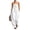 White, variant on JULMCOMO Jumpsuits for Women Off Shoulder Sleeveless Summer Jumpsuits Tie Front Strapless Wide Leg Casual Baggy Overalls with Pockets Green S