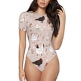 thumbnail image 2 of Goofa Funny Chicken Printed Women Rash Guard Short Sleeve,Tummy control Swimsuit Surfing Swimsuit Bathing Suit One Piece Swimsuit UPF 50-X-Large, 2 of 9