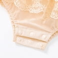 thumbnail image 7 of JUMEYU Cute Baby Girl Clothes Summer Baby Girl Romper Dress Fly Sleeve Smocked Dress Newborn Cute Baby Summer Clothes 0 3 6 9 12 18 24 Months (Beige,6-12 Months), 7 of 7