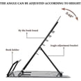 thumbnail image 2 of Foldable And Adjustable Metal Book Shelf Reading Stand Stand For Ipad, Tablet, Recipes, Desk, 6 Angle Adjustable 21 * 19cm Hy, 2 of 3