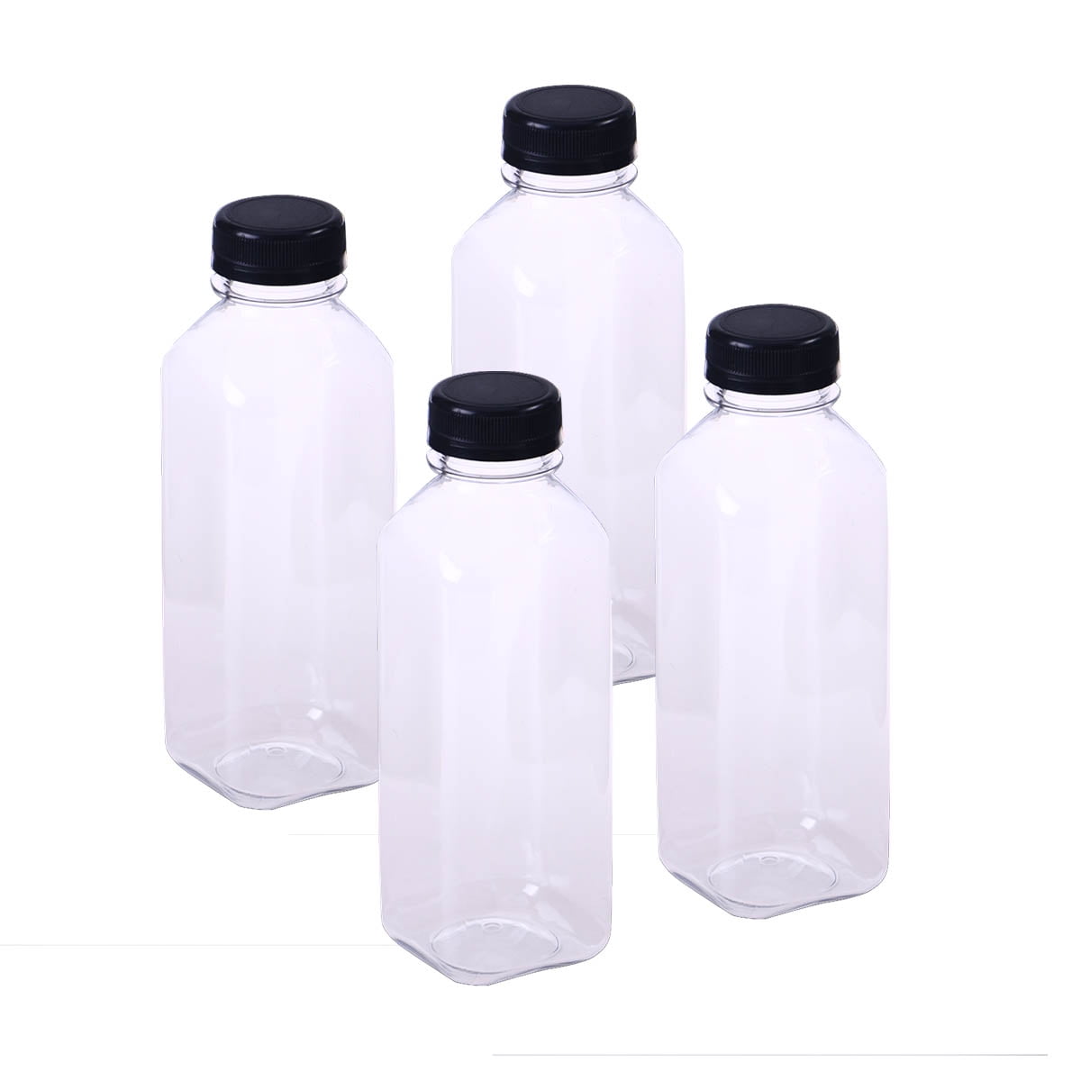 HOMEMAXS 4Pcs PET Plastic Empty Storage Containers Bottles with Lids