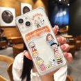 thumbnail image 3 of Funda con tarjetero para iPhone 16 Pro Max 11 12 13 14 15 Pro Max 12 13 Mini 16 Plus XR con diseño de astronauta Snoopy Charlie Brown, 3 of 5