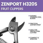 Zenport H320S Fruit Clipper with Strap, 4.5-Inch, Blue