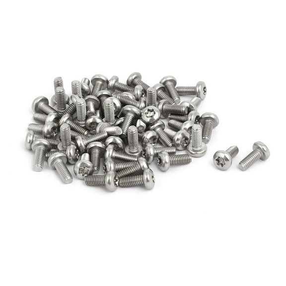 M4x10mm 304 Stainless Steel Button Head Torx Screws Bolts T10 Drive 60pcs