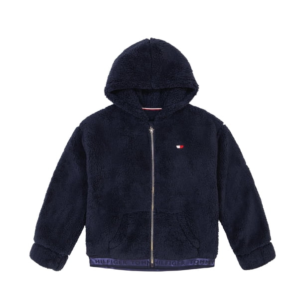 Sudadera con capucha Tommy Hilfiger para niñas, color azul marino, de 8 a 10 años