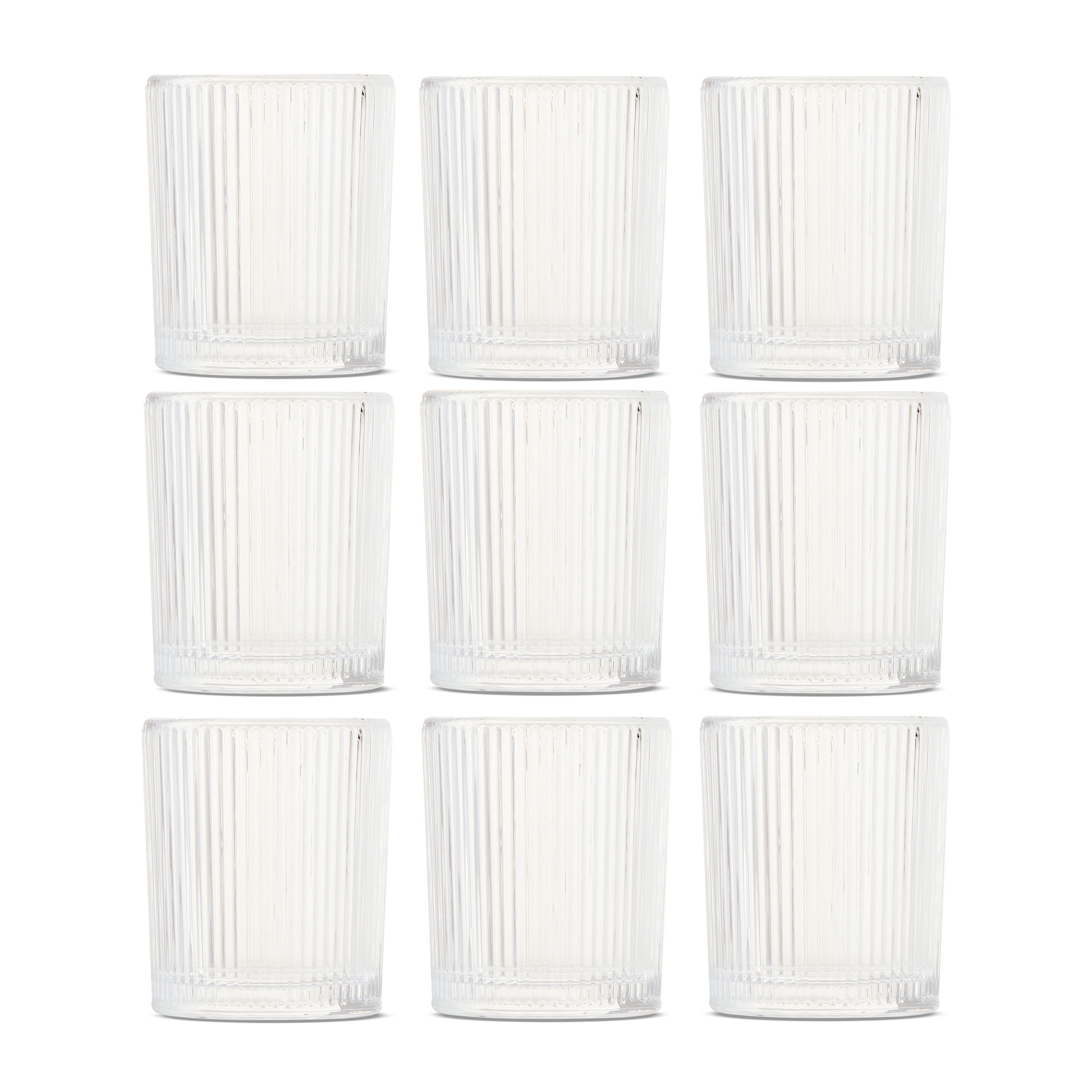 9 Count, 2.1 x 2.5 IN Clear Glass Votive Candle Holders, by Way To Celebrate