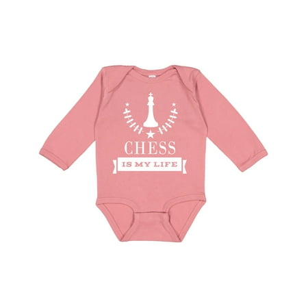 

Inktastic Chess is my Life Gift Baby Boy or Baby Girl Long Sleeve Bodysuit