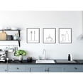 thumbnail image 2 of K&L DESIGN CO. Minimal Kitchen Wall Art - Set of 3, 8x10" Unframed Prints, Black and White, 2 of 6