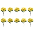 thumbnail image 2 of Liulin 10 Bundles Artificial Mums for Outdoors, UV Resistant Faux Mums for Outdoor Planters, Realistic Fake Mums Yellow Daisy No Fade Fall Flowers for Home Garden Patio Porch Wedding Decor, 12.6", 2 of 8