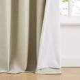 thumbnail image 3 of SUNSHIELD ESSENTIALS Tattersol Blackout Curtains for Living Rooms, Single Curtain Grommet, 50" x 84", Linen, 3 of 7