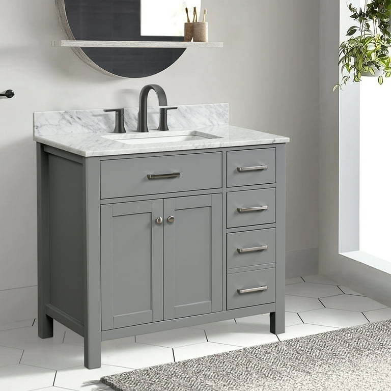 36 Solid Wood Bathroom Vanity And, Most Durable Vanity Top