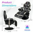 thumbnail image 2 of Spaco Massage Video Gaming Recliner Chair with Adjustable Height-Gray,, 2 of 7