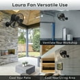 thumbnail image 6 of Matthews Fan Company LL-BK Laura 16" Matte Black Wall Mount Fan with 3 Blades, Handheld Remote Included, Indoor/Outdoor Damp Rated, 6 of 6