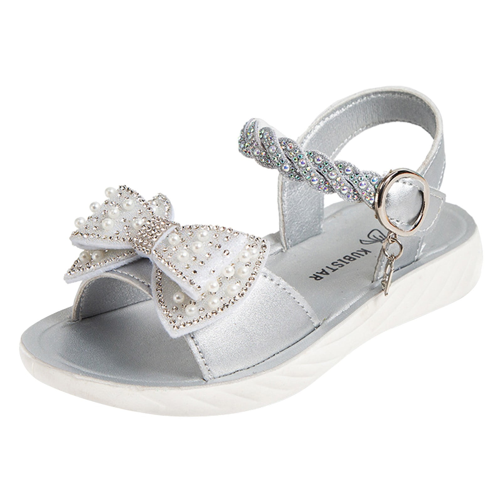 Kids silver sandals best sale