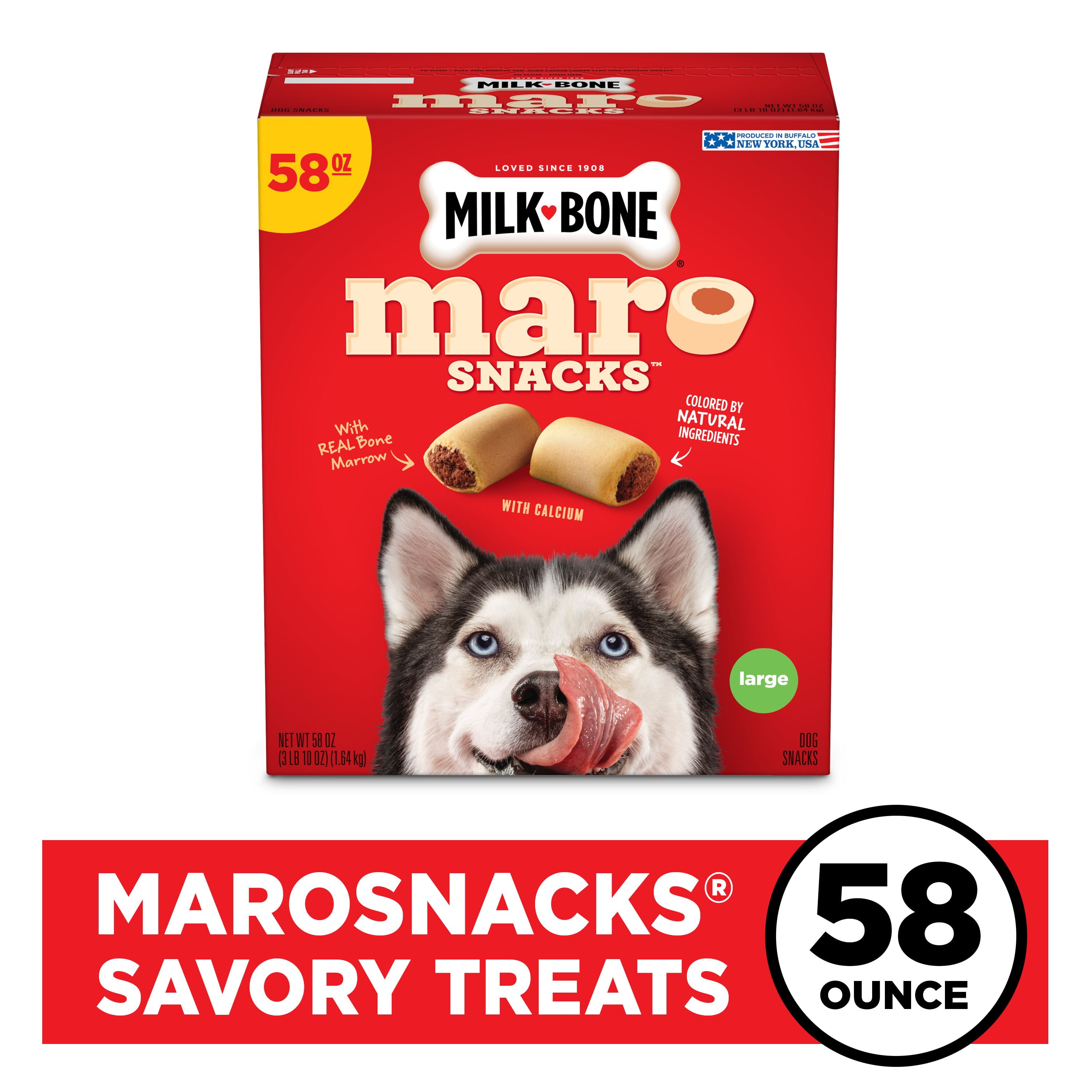 Photo 1 of Milk-Bone MaroSnacks Dog Snacks, Large 58OZ BEST BY 1/21/22