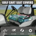 thumbnail image 3 of Whosucclay Leaf and Floral Pattern Thick Golf Cart Seat Cover, Elastic 4 Front Pockets Golf Cart Seat Protector for Club Car EZGO Yamaha, 52.36" x 32.28", 3 of 7