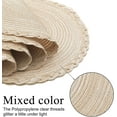 MeyJey Placemats 15" Round, 6 PCS Large Cotton Woven Heat Resistant