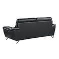 thumbnail image 5 of HomeRoots 343973 69 x 36 x 40 in. Modern Black Leather Sofa & Loveseat, 5 of 5