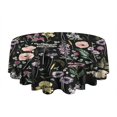 thumbnail image 5 of Pioneer Flower Floral Print Pattern Round Tablecloth 60"x60",Wrinkle Wipeable Table Cloth for Kitchen Dining Room Picnic Patio Party, 5 of 6