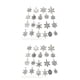 thumbnail image 2 of Minnieouse 1 Juego de decoración de aleación, elementos de copo de nieve, colgante de collar, temática de Navidad, adorno para mujeres, niñas, Plata 40, gemischt 2piezas Minnieouse CBP351445, 2 of 5