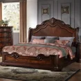 thumbnail image 2 of Traditional 3 Pc Queen Size Bedroom Set, Solid Wood Bed Frame & 2 Nightstand, Walnut Finish, 2 of 7