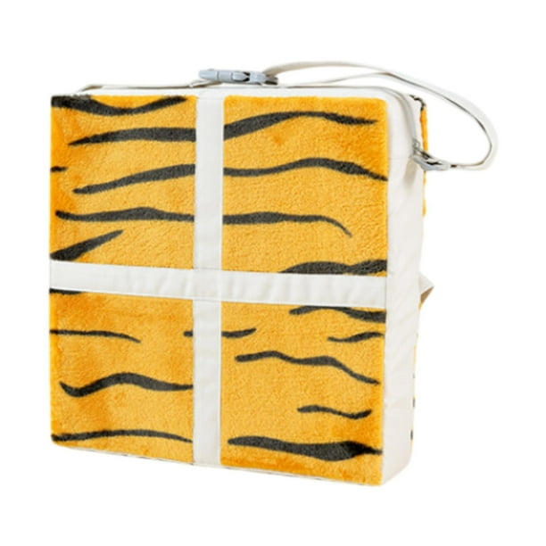 Asiento elevador para niños pequeños con almohadilla y diseño con cremallera, cómodo y multifuncional para viajes. estampado de tigre
