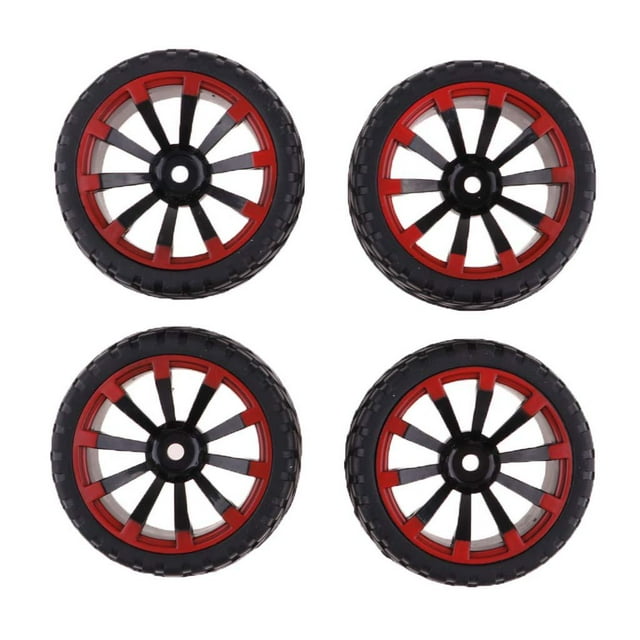 4 Uds 65mm Neumático de Llanta de Rueda Goma para 1:10 HSP HPI RC Car Yotijar Neumáticos de llanta de rueda de coche RC