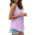 thumbnail image 4 of Fantaslook Womens Tank Tops Eyelet Crew Neck Sleeveless Tops Dressy Casual Flowy Summer Shirts, 4 of 9