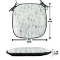 thumbnail image 5 of Colorful Chair Seating Cushion Set of 4, Big Droplets Motif Filled with Ornate Lines and Dots Urban Life Vibrant Art, Seat Pads for Office with Anti-slip Backing, 16"x16", Multicolor, by Ambesonne, 5 of 7