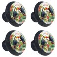 thumbnail image 2 of 4 Pcs Toucan Knobs for Kitchen Cabinet Cupboard Dresser Bookcase Drawer Pulls Handles Round Home Decor, 2 of 8