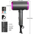 thumbnail image 5 of 2025 Cordless Hair Dryer for Women with Battery, Rechargeable Blow Dryer, Hair Dryer Rechargeable with USB Charging Hot Cold Wind Wireless Hair Dryers with Battery for Travel Camping Use (Purple), 5 of 5