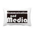 thumbnail image 1 of Major Communication And Media Black Throw Pillow Lumbar Insert Cushion Cover Home Decoration, 1 of 3