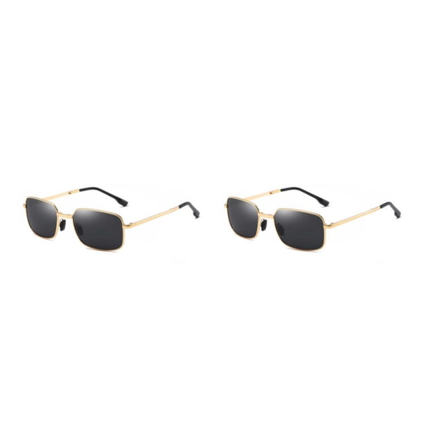 Sonducket Gafas de sol cuadradas de moda Marco de metal polarizado Gafas plegables a prueba de sol Sombras Visiones nocturnas Viajes de Type1 NO1