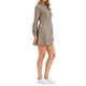 thumbnail image 4 of INSPIRE CHIC Vestido de Cuadros con Volantes y Cuello Mock, Botones, Mangas Largas, Color Marrón Caqui, 4 of 6