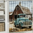 thumbnail image 6 of Fenyluxe Barn Truck Carol Sutton Shower Curtain Set with Hooks, 100% Polyester Fabric, Chic Modern Bathroom Decor 60x72, 6 of 7