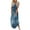 DT-Blue, variant on DailyTrove Women's Floral Print Fit & Flare Dress, Sleeveless, Casual Beach & Evening Wear, Lightweight Chiffon , Contrast Hem