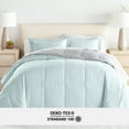 thumbnail image 6 of Noble Linens 7 Piece Bedding Bundle, Reversible Comforter and Patterned Sheet Set, Queen, 6 of 7