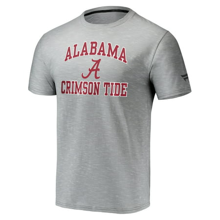 Men's Fanatics Branded Gray Alabama Crimson Tide Heart and Soul Space-Dye T-Shirt