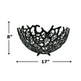 thumbnail image 6 of Bergamo Art 17" Decorative Handmade Aluminum Modern Bird Nest Bowl in Black, 6 of 6