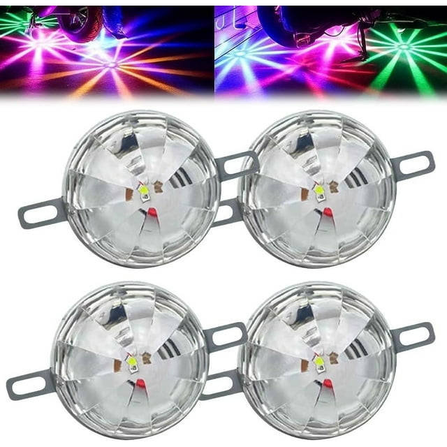 Universal Waterproof LED Chassis Lights,12-24v Function LED Watermelon Light Indicator Side Marker Signal Light,Multicolor Underbody Lighting Kit for Trucks,Vans,SUVs,Off-Road Vehicles (4)