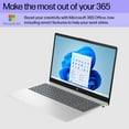 thumbnail image 2 of HP 15.6" HD Display, Intel Processor N200 (Pentium), 1.1 GHz, 16GB RAM, 128GB UFS, Numeric Keypad, Windows 11 Home, One Year Office 365 Included, Bluetooth, Wi-Fi 6, Silver with Mazepoly Accessories, 2 of 5