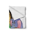 thumbnail image 2 of Zoo Soft Flannel Fleece Throw Blanket, Zoo Sign with Various Animals Mascot Cartoon Characters Playful Kids Room Print, Cozy Plush for Indoor and Outdoor Use, 50" x 70", Multicolor, by Ambesonne, 2 of 6