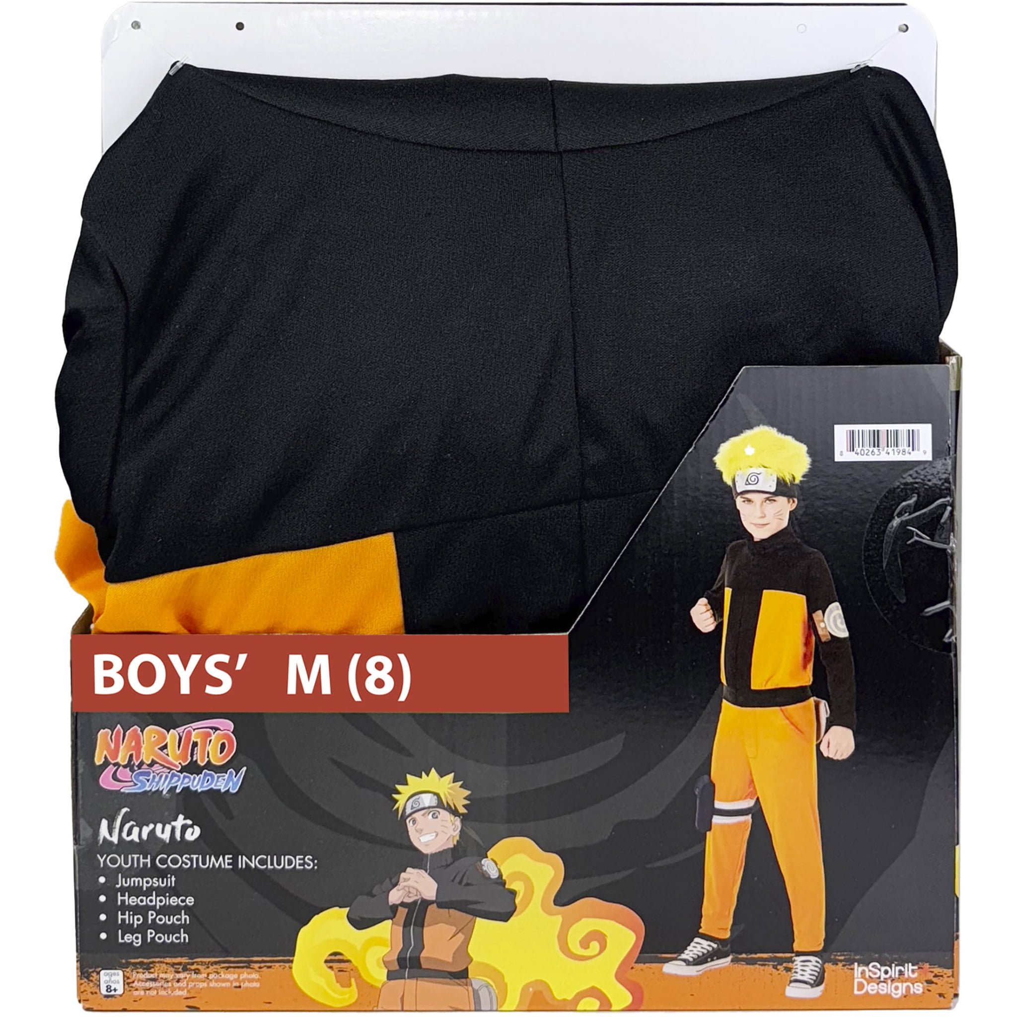 Naruto Shippuden 4pc Halloween Costume for Children, Boy's Size M (8), by Inspirit Designs