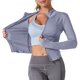 thumbnail image 4 of TaTaai Zipper Front Yoga Top, Women's Long Sleeve Round Neck Sun Protective Shirt, UPF Athletic Wear for Outdoor Exercise and Fitness Gift, 4 of 5