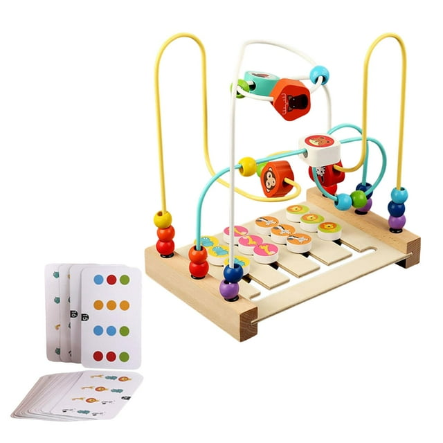 Juego Juego lógico Juego de clasificación de colores Tableros de actividades Juguetes de desarrollo Montessori Bead Maze Toy Juguete educativo para el hogar Interior Estilo A SM SunniMix juguetes de laberinto de cuentas