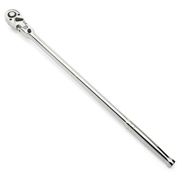 Eastwood Extra Long Handle Flex Head Ratchet, 72 Tooth Count, 1/2 Inch Drive Size, Chrome Finish