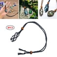 thumbnail image 3 of Hand-Woven Empty Holder ,Adjustable Necklace Cord Rope, Net Bag Replacement 8 Jewelry Making Crystal Bracelets DIY Pendant Craft Gift Black, 3 of 8