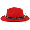 thumbnail image 2 of Sombrero de vaquero aplastable unisex Sombrero de vaquera occidental Sombrero de ganadero Fedora con banda trenzada y cráneo de toro Ormromra WMZL-1350-5, 2 of 6